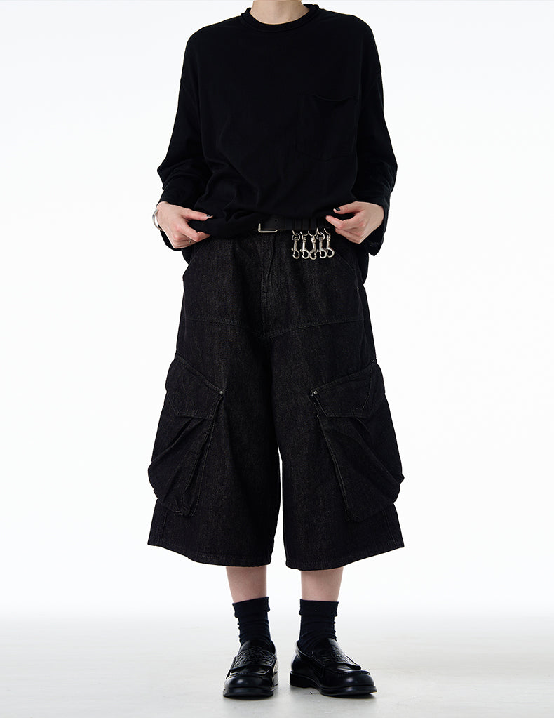 MADWITCH OVERKNEE CARGO DENIM PANTS #CK9610D
