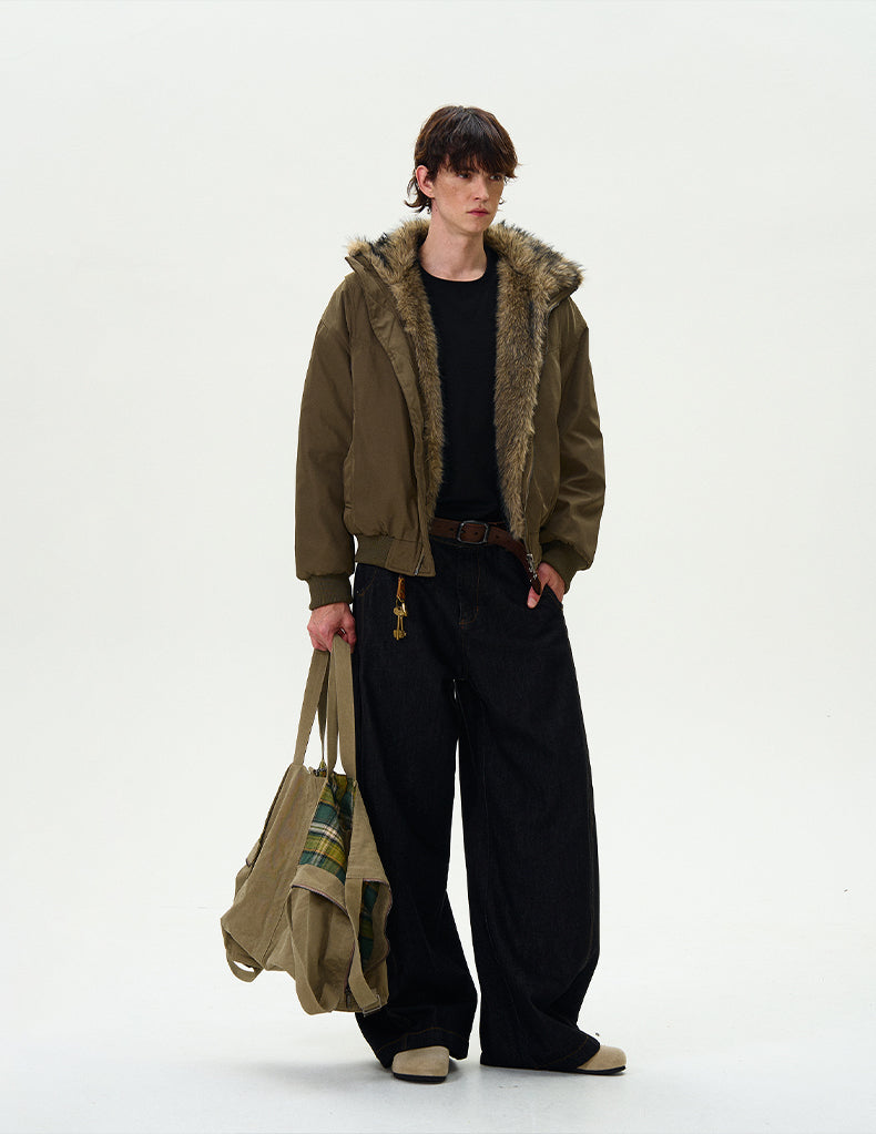 MADWITCH FAUX FUR PARKA COAT #990219