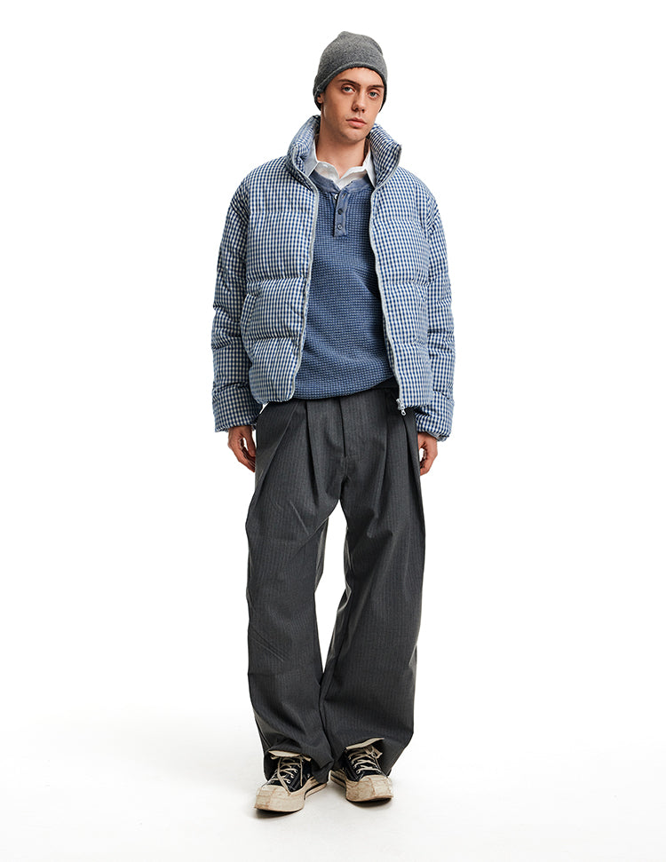 MADWITCH PLAID DOWN COAT #8815A331