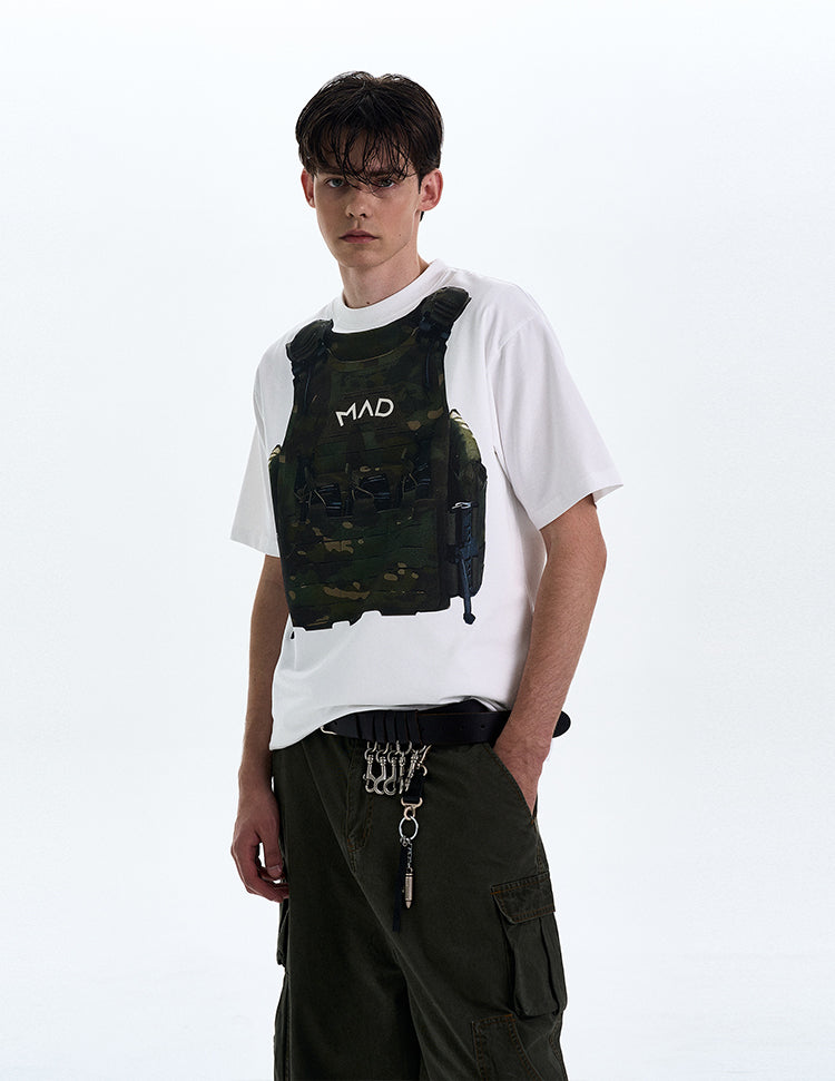 MADWITCH ORIGINAL VEST PRINT T-SHIRT #MD4172