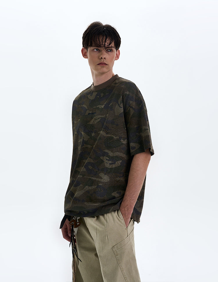 MADWITCH RETRO CAMOUFLAGE T-SHIRT #6932