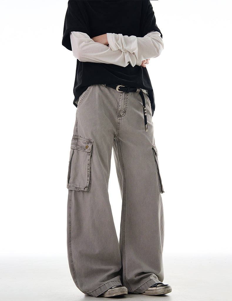 MADWITCH HEAVY WASHED CARGO PANTS #Z006