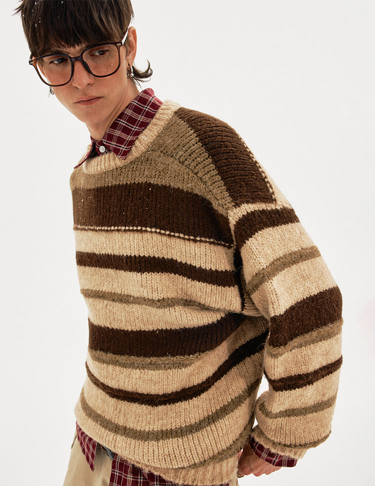 MADWITCH CONTRAST STRIPE SWEATER #91335