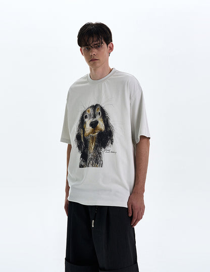 MADWITCH PUPPY PRINT TEE #990635