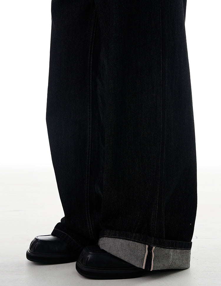 MADWITCH CUFFED STRAIGHT LEG JEANS #G6679-1