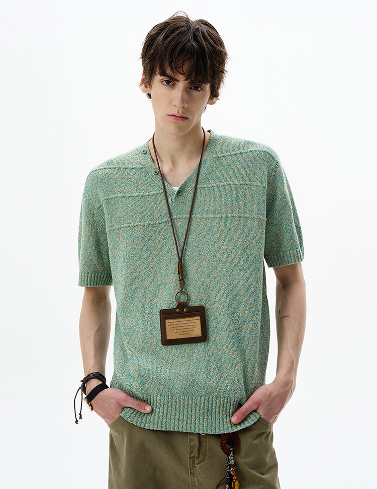MADWITCH ELEGANT V-NECK TEE #YF897