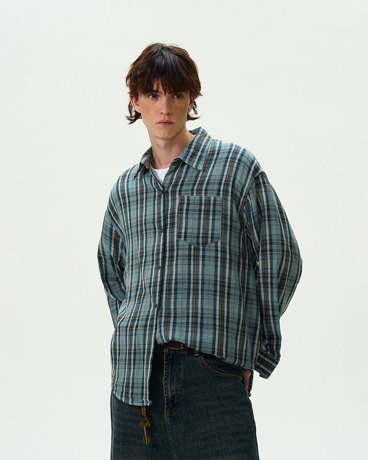 MADWITCH CASUAL CHECKERED SHIRT #8933