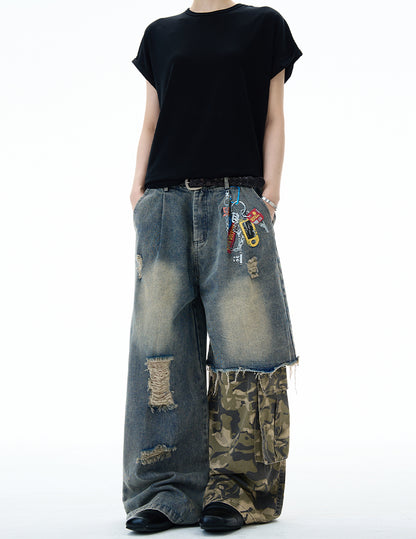 MADWITCH PATCHWORK VINTAGE DENIM #RK08