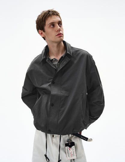 MADWITCH LEATHER-TRIMMED CASUAL TOP #M1005