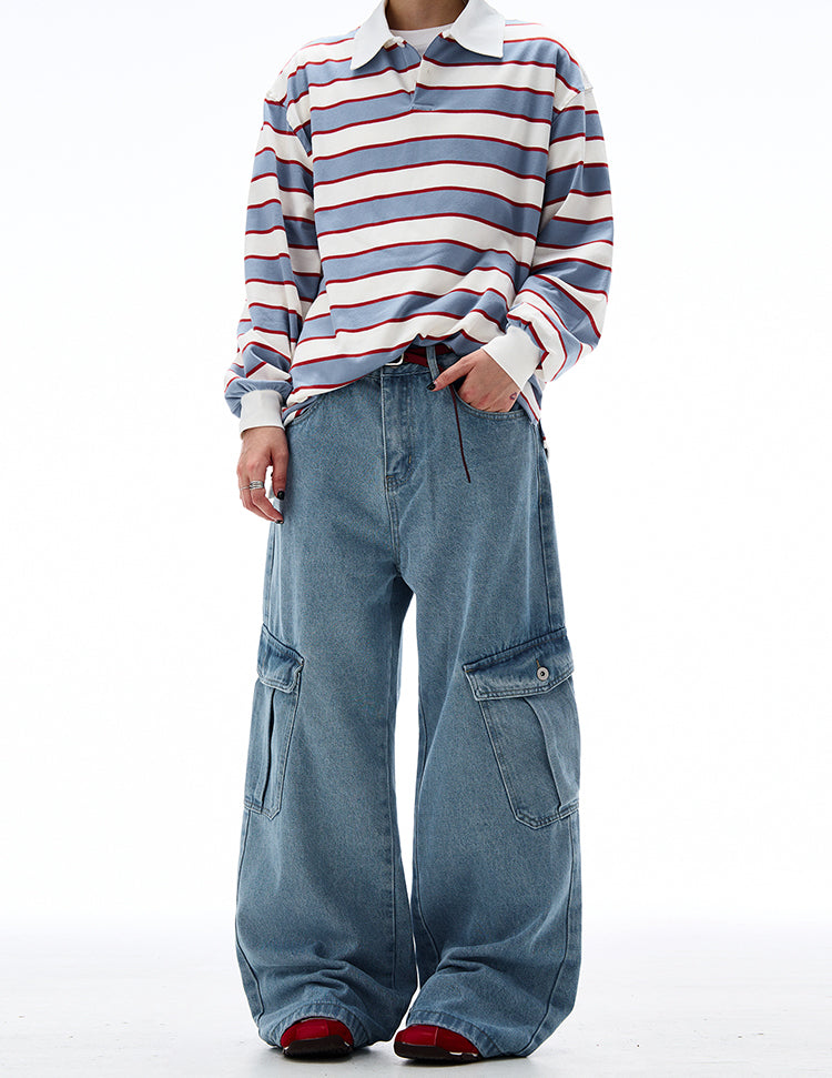 MADWITCH BAGGY WIDE-LEG WORKWEAR JEANS #CK3393