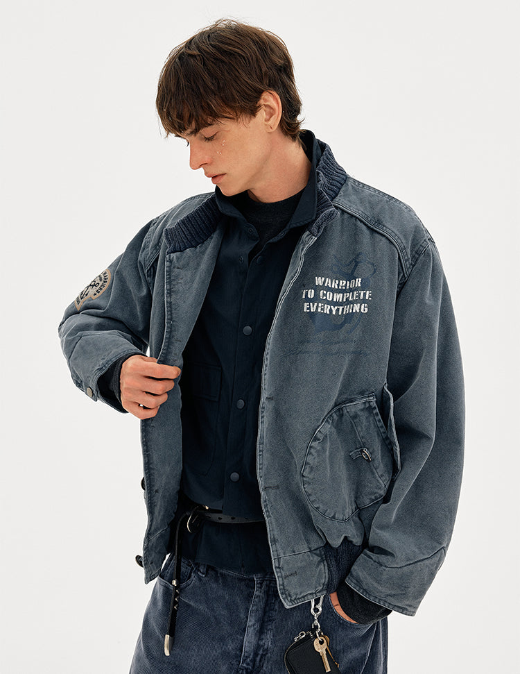 MADWITCH VINTAGE WASHED WORKWEAR QUILTED JACKET #AW25152