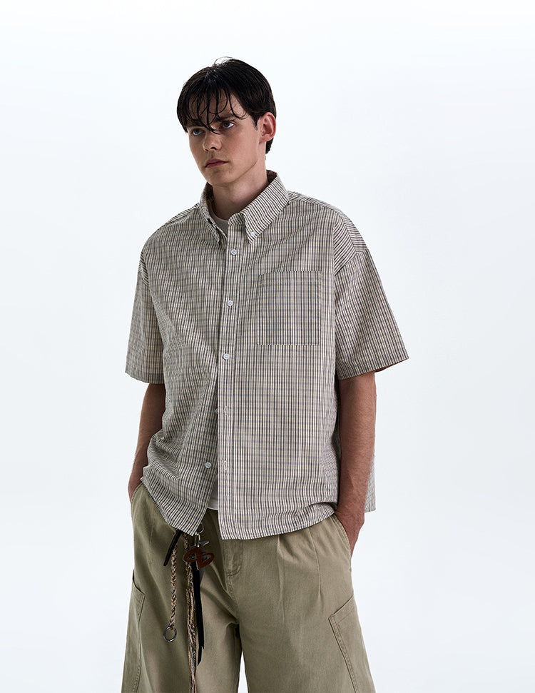 MADWITCH MINIMAL CASUAL SHORT SHIRT #CR224