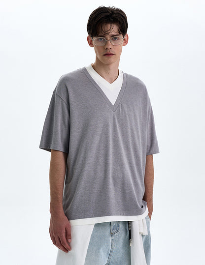 MADWITCH VINTAGE V-NECK TEE #180330