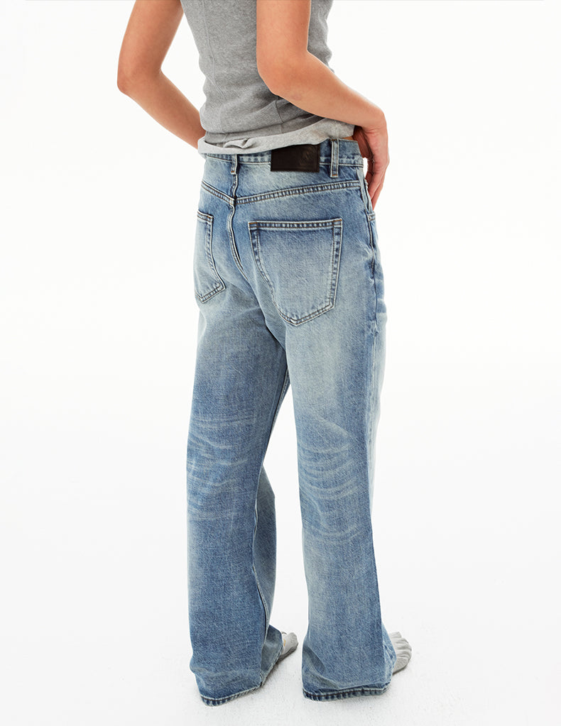 MADWIT WASHED STRAIGHT JEANS #GP9791