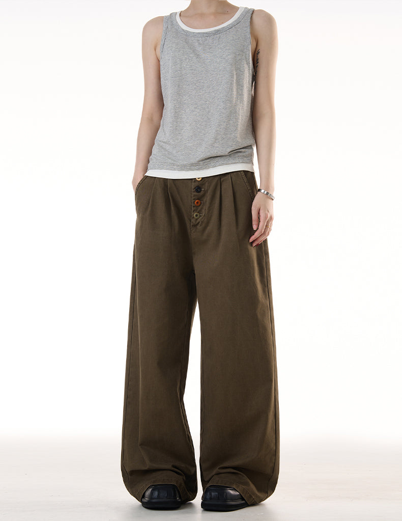 MADWITCH VINTAGE BUTTON WORKWEAR JEANS #CK3513