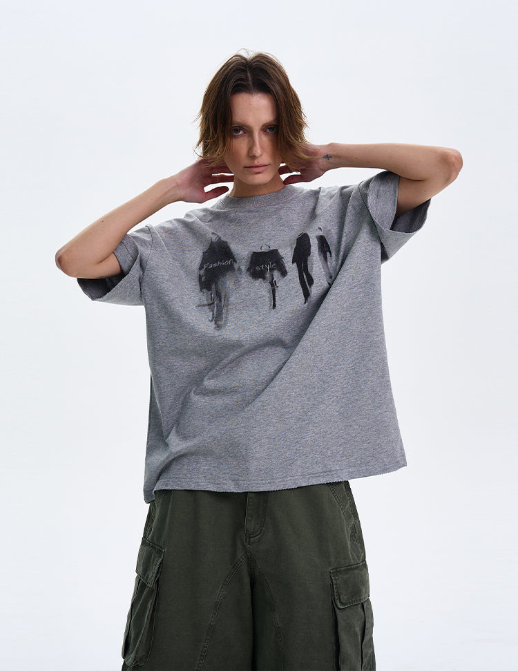 MADWITCH VERSATILE VIBE PRINT T-SHIRT #329