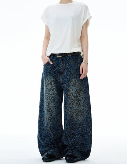 MADWITCH WASHED LEOPARD FLARE PANTS #BNK157