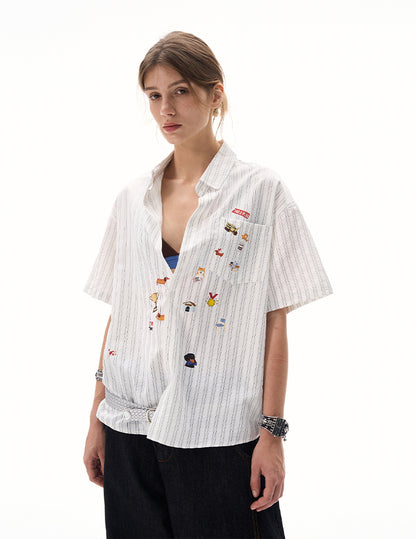 MADWITCH GIRLY STRIPED BLOUSE #TP231