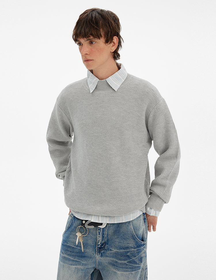 MADWITCH MINIMAL PULLOVER KNIT SWEATER #80390