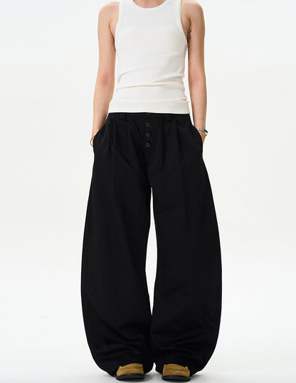 MADWITCH BUTTON-FLY BAGGY CASUAL PANTS #CK6613