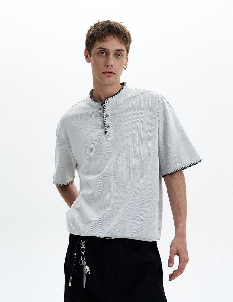 MADWITCH HENLEY NECK TEE #C1699X25