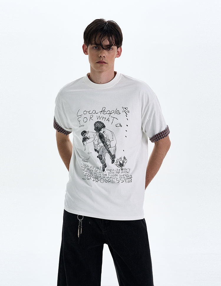 MADWITCH GRAFFITI PRINT TEE #T9503