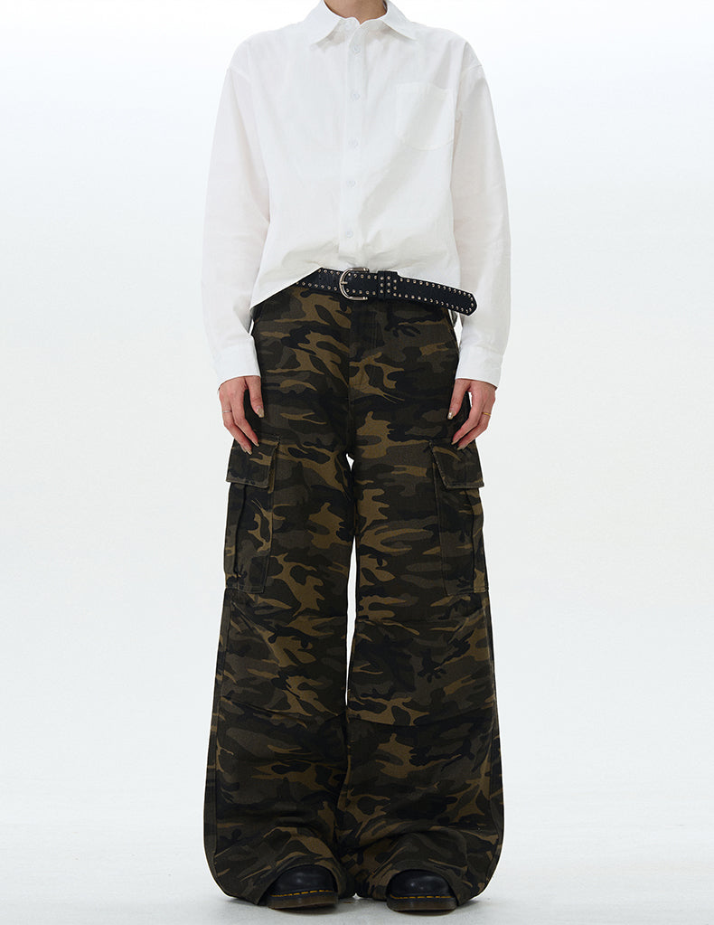 MADWITCH STREET CAMO CARGO PANTS #L633