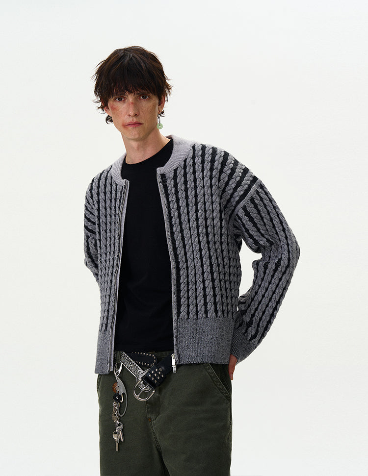 MADWITCH CABLE-KNIT CARDIGAN SWEATER #81129