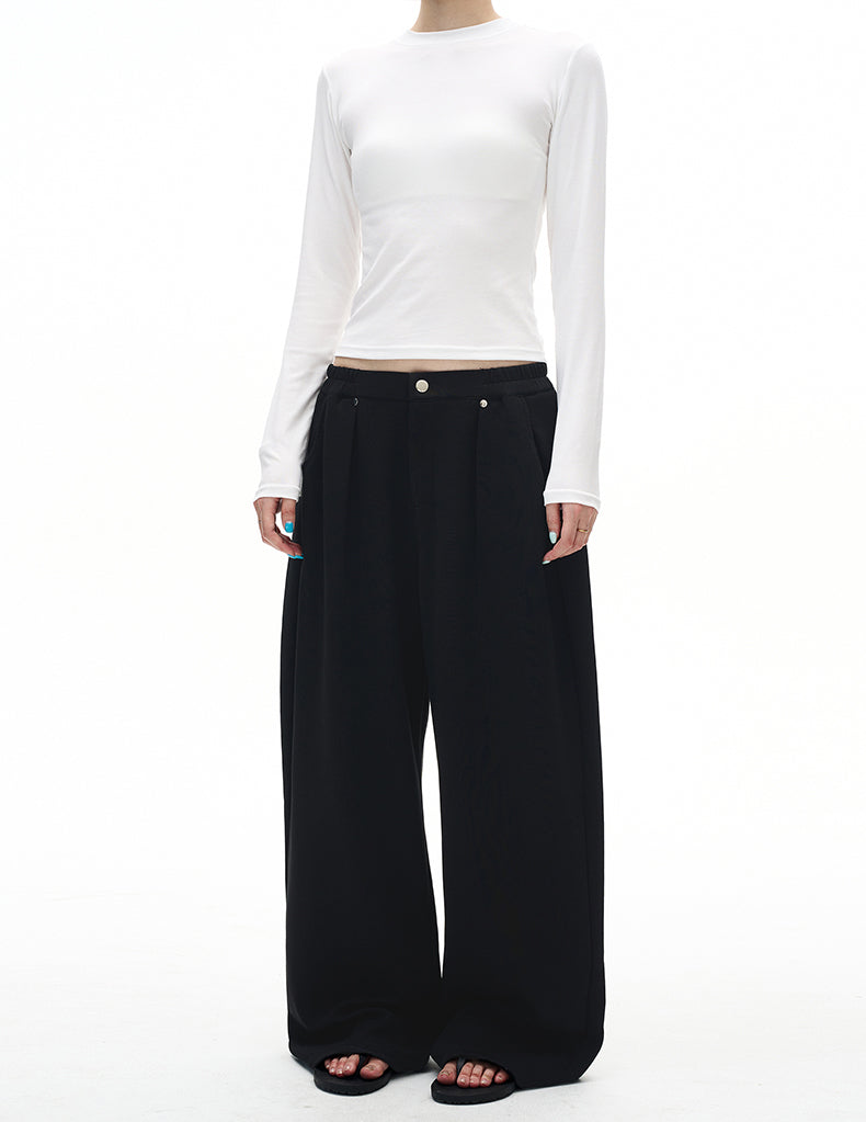 MADWITCH GREY WIDE LEG SWEATPANTS #C959