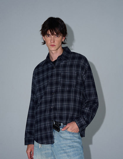 MADWITCH CASUAL PLAID SHIRT #8923