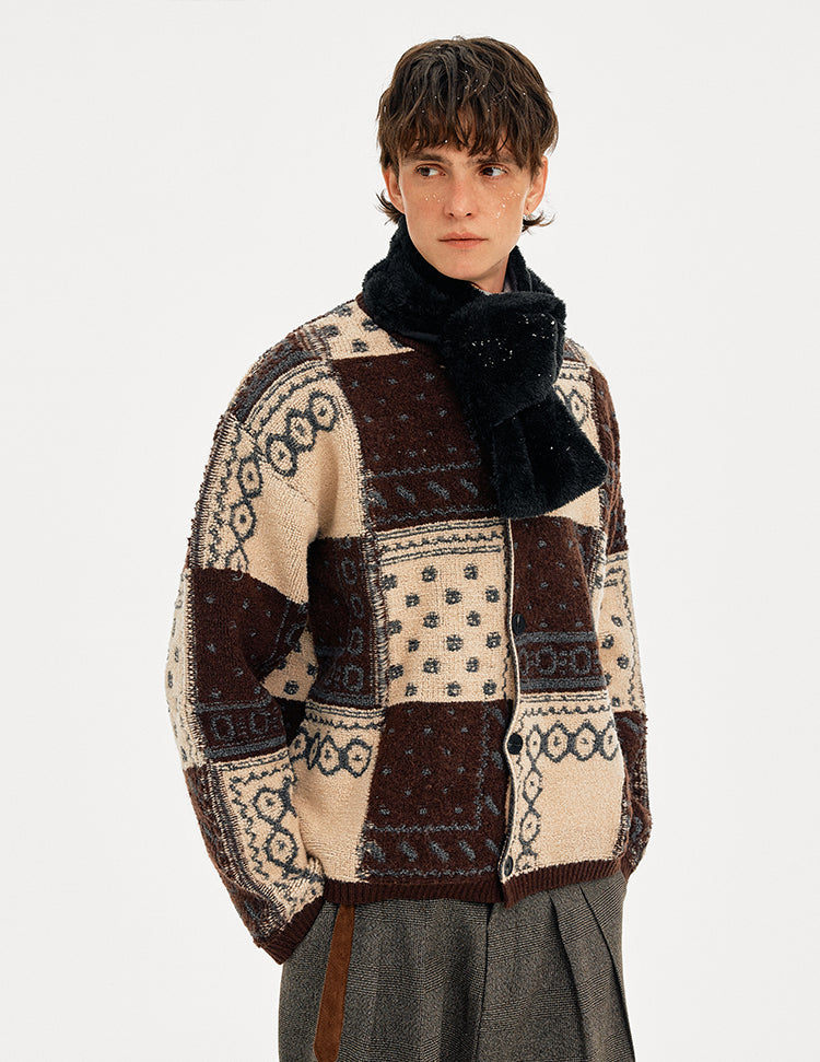 MADWITCH COLORBLOCK BASEBALL KNIT SWEATER #65163