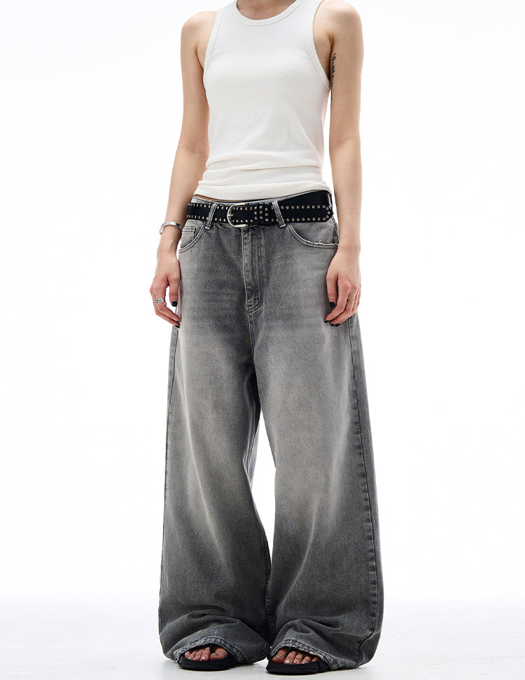 MADWITCH WASHED FLARED DENIM JEANS #CK5398