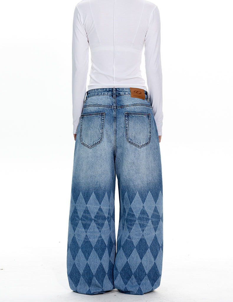 MADWITCH FADED DIAMOND WASH JEANS #AK-027