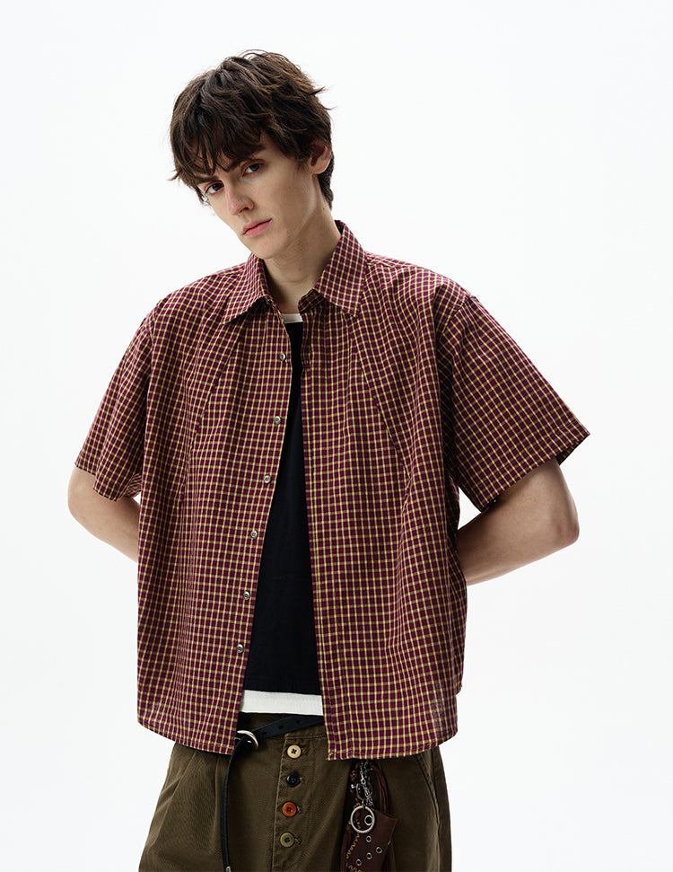 MADWITCH VINTAGE CHECKERED SHIRT #CW1201