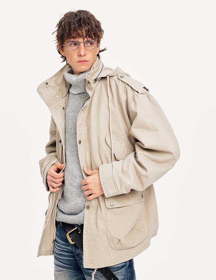 MADWITCH HOODED LONG WORKWEAR COAT #CW1308