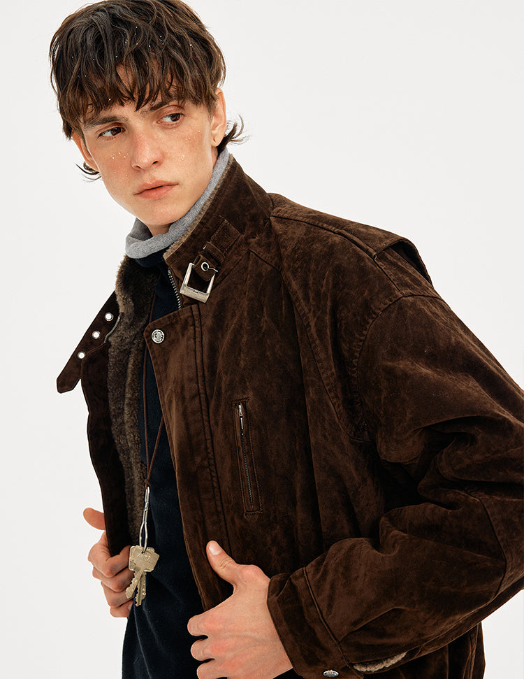 MADWITCH SUEDE QUILTED RECONSTRUCTION JACKET #AW25511