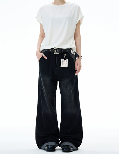 MADWITCH VINTAGE WASH STRAIGHT LEG JEANS #RK157