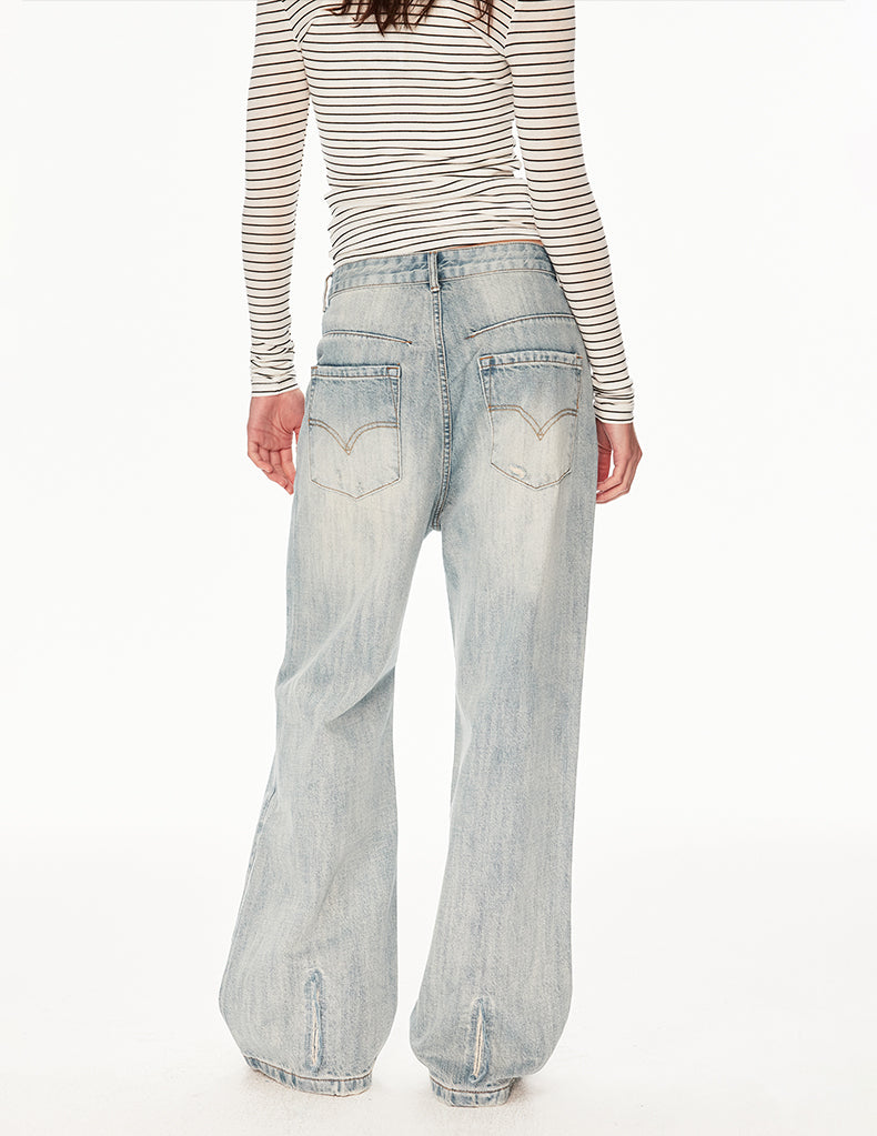 MADWIT FADED VINTAGE JEANS #WH0A126