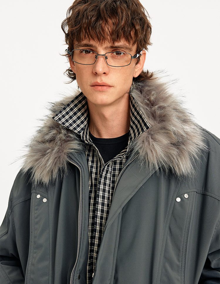 MADWITCH PATCHWORK FUR WORKWEAR JACKET #990260