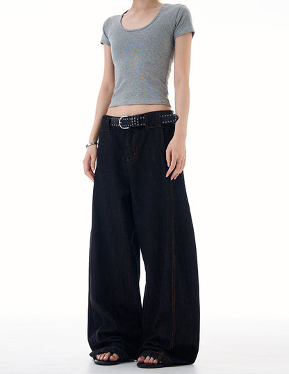 MADWITCH RELAXED FIT CLEAN DENIM PANTS #G6480