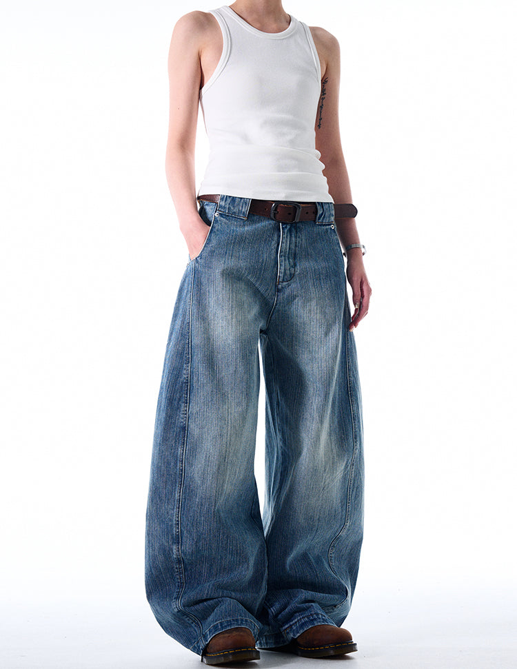 MADWITCH HEAVYWEIGHT LOOSE-FIT WASHED JEANS #DR8802