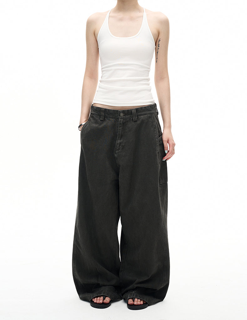 MADWITCH VINTAGE DISTRESSED STRAIGHT JEANS #CK6876