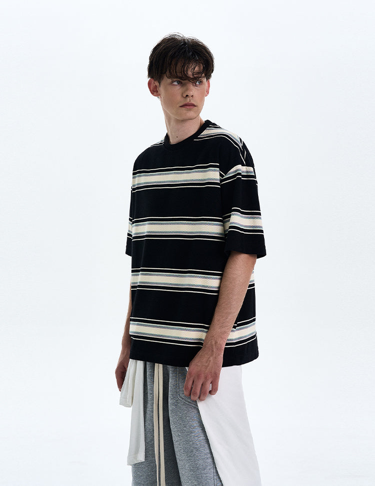 MADWITCH STRIPED SHORT SLEEVE SHIRT #27325