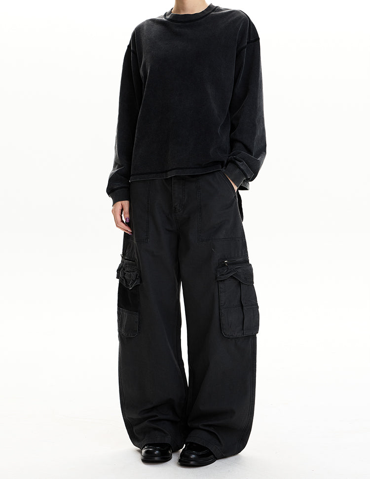 MADWIT WASHED MULTI-POCKET WORK PANTS #CK6923