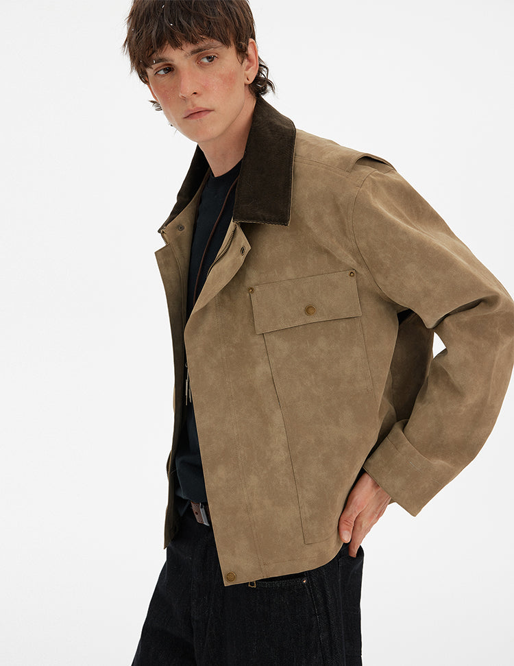MADWITCH DECONSTRUCTED SUEDE CORDUROY JACKET #Y25203