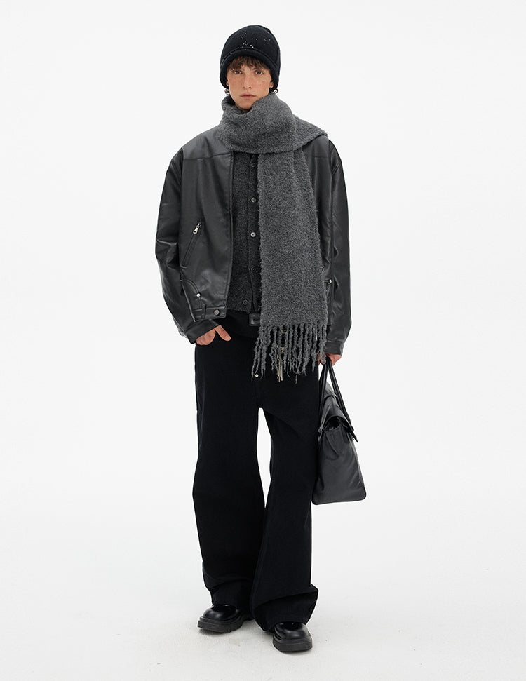 MADWITCH MINIMAL PU DOWN JACKET #YR002
