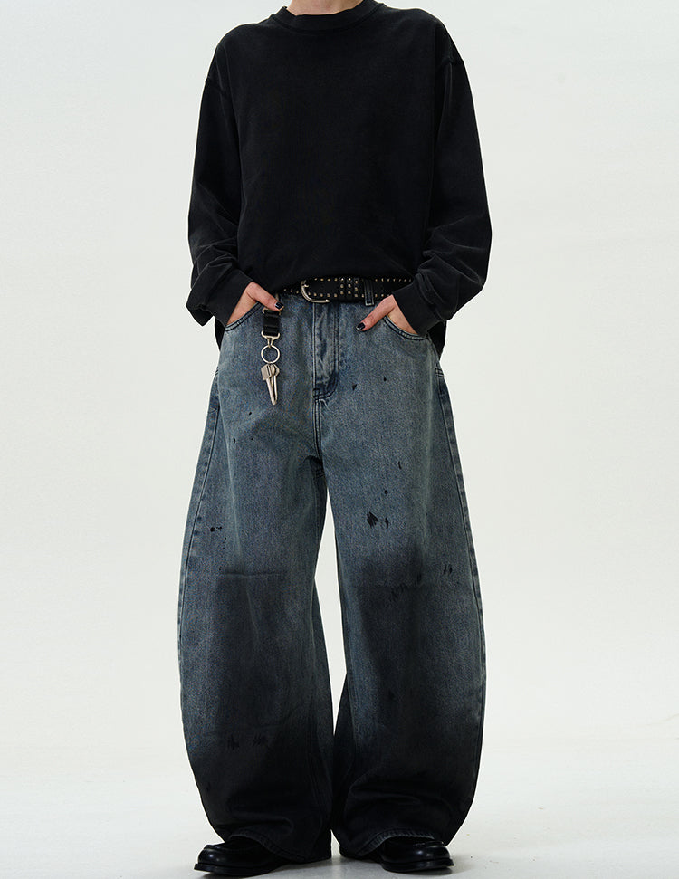 MADWITCH LOOSE FIT WIDE LEG DENIM PANTS #CK5375