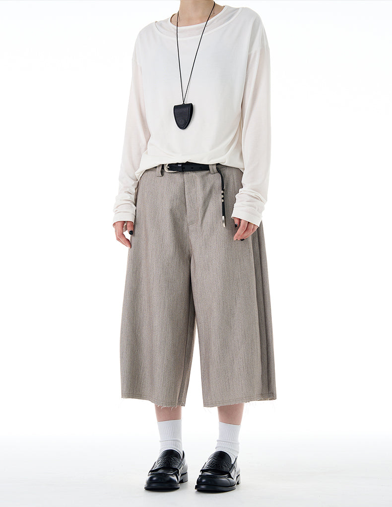 MADWITCH RAW HEM MINIMAL TROUSERS #CK257D