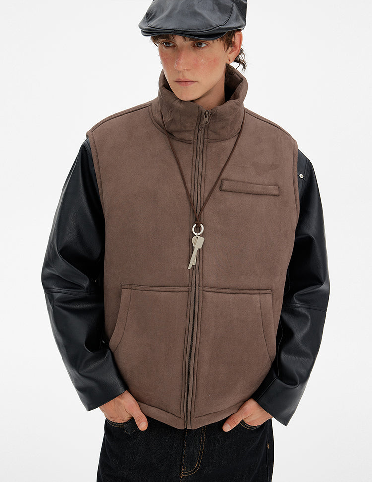 MADWITCH RETRO SUEDE FLEECE VEST #N1720