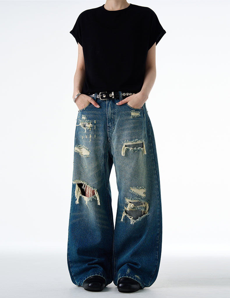 MADWITCH RIPPED DENIM PANTS #DR9691